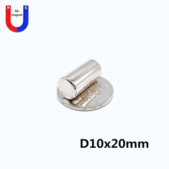 20pcs 10x20 magnēts 10x20mm spēcīgu pielipšanu neo neodīma D10x20 magnēti, N50 D10x20mm, 10*20 pastāvīgo magnētu 10*20mm