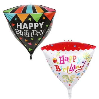 20pcs 24 collu 4D Cube Diamond Ball Baloni Melna Balta Baloni Dzimšanas dienas svinības gaisa Balonu, Kāzas, Bērnu Rotājumi Piederumi
