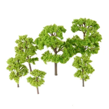 20Pcs 5-11cm Ainava, Ainavu Modelis Zaļā Banyan Trees Dzelzceļa Vilcienu Izkārtojumu Diorāma 1:100 :150/200/300 Mēroga Mākslīgie Augi