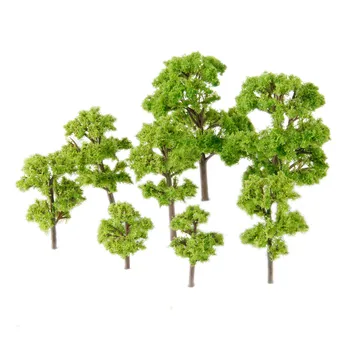 20Pcs 5-11cm Ainava, Ainavu Modelis Zaļā Banyan Trees Dzelzceļa Vilcienu Izkārtojumu Diorāma 1:100 :150/200/300 Mēroga Mākslīgie Augi