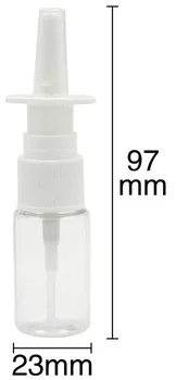 20Pcs/Daudz 10ml 5 krāsas Tukšas Plastmasas Deguna Aerosola Pudelītes, Sūkņa Smidzinātājs Migla Deguna Aerosolu Pet karstā pārdošanas Uzpildāmas Pudeles ZKH55