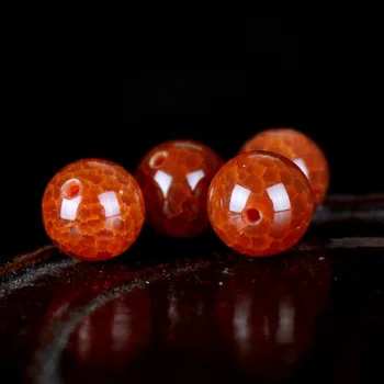20pcs/daudz Diezgan dabiski Sarkanā Agates Akmens Pērles 8mm 10mm 12mm Kārta Krekinga Frēzēšana Materiālu Aproce Rotaslietu izgatavošana