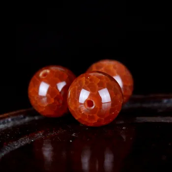 20pcs/daudz Diezgan dabiski Sarkanā Agates Akmens Pērles 8mm 10mm 12mm Kārta Krekinga Frēzēšana Materiālu Aproce Rotaslietu izgatavošana