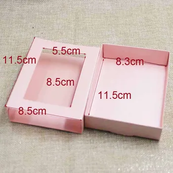 20pcs kraftpapīrs/bēšs/rozā dāvanu komplekts& displeja loga kārbas DIY slide box par kāzu dod priekšroku/products displejs rādīt