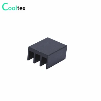 (20pcs/lot) 20x16x10mm Alumīnija heatsink melns radiatora Elektronisko IC mikroshēmu, dzesētājs, dzesēšanas