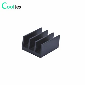 (20pcs/lot) 20x16x10mm Alumīnija heatsink melns radiatora Elektronisko IC mikroshēmu, dzesētājs, dzesēšanas