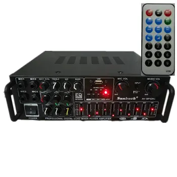 220V-240V 200W+200W AV-MP326C Profesionālās digitālās ECHO MIKSERI pastiprinātājam Mājas karaoke pastiprinātāju ar EQ izlīdzināšanas