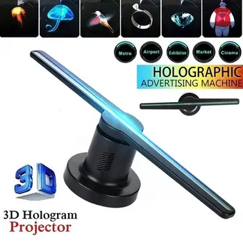 224 Led Smieklīgi 42cm 3D Hologrammu Projektors Ventilators Jaunu 3D Hologrammu Projektors Ventilators, 3D Hologrammas Dispaly Projektora Ventilators Hologrāfiskā