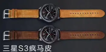 22mm Oļu laiks amazfit 3 GTR2 GTS pop Ādas Joslu Samsung Galaxy active 2 42 46mm Rīku S3 s2 Ticwatch S S2 1 E pro Siksna