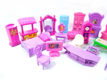 22pieces/maiss lol leļļu mēbeles TV krēslu, galdu Vanna dīvānu rotaļlietas Bērniem lol piederumi izmēra uzvalku montessori rotaļlietas