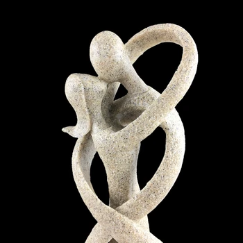 23 cm Smilšakmens Kissing Mīļākais Statuetes Kāzu Statuja Apdare, Jubilejas Suvenīri, Figūriņas Rotājumi Mājās, Dāvanu