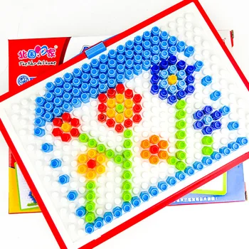 230 Gab./kastē Sēņu Nagu Komplekts Puzzle Rotaļlietas, Krāsains 3D Attēlu Puzzle Rotaļlieta Bērniem Intelektuālā uzlabošana Izglītības Rotaļlietas
