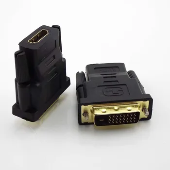 24+1 DVI Vīrietis ar HDMI saderīgas Sieviešu Converter DVI Adapteri Atbalsta 1080P HDTV Projektors Zelta Pārklājumu Adapteri