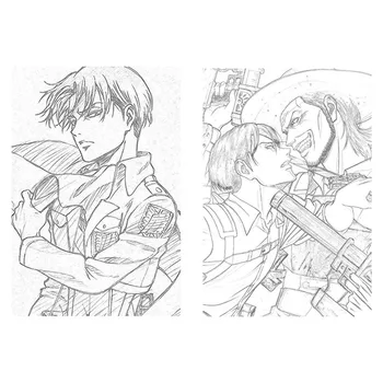 24 lapu/grāmatu Anime Uzbrukumu Titan Krāsojamā Grāmata Bērniem Eren Jaeger Glezniecības, Zīmēšanas Grāmatas A5 atdarina kopēt grāmata