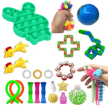 24 Pack Fidget Maņu Rotaļlietu Komplekts Stress Atvieglojums, Rotaļlietas Bērniem, Pieaugušajiem Piliens Kuģniecības Vairumtirdzniecība