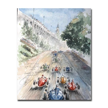 24 Stundu Le Mans 1955Poster Druka Uz Kanvas Glezna Ziemeļvalstu Plakātu Sienas Art Attēlu For Living Noom Mājas Apdare Bezrāmju