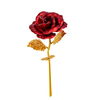 24k Zelta Pārklājumu Rose Puķu Valentīna Diena Dāvanu Kāzu Annivsary Romantiska Golden Rose Partijas Apdare Ar Kasti Svētku Dāvanu