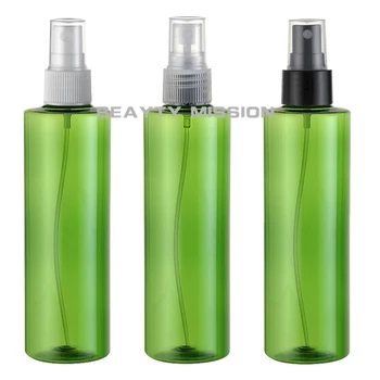 24Pcs/daudz 250ML Tukšas Plastmasas Smaržas Zaļā Smidzināšanas Pudeli, smalka migla PET pudeļu konteiners ar sūkni kosmētikas konteineru pudeles