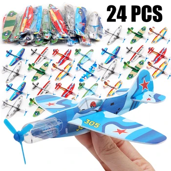 24PCS DIY Peld Planieris Putu Lidmašīnas Bērnu Mini Papīra Lidmašīnas Lielu Dzimšanas dienas ballīti par Labu Našķis Soma Pildvielas Bērniem Pinata