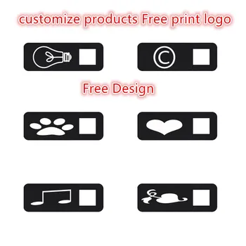 25-100gab pielāgotu produktu Bezmaksas drukāt logo taisnstūra WebCam Segtu Ultra Plānas Slēdža Slīdni Kameras Objektīva Vāciņu, lai Jūsu logo