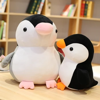 25-45CM Leju Kokvilnas Pingvīns Pildījumu Dzīvnieku Plīša Rotaļlietas Gudrs Pingvīns, Spilveni Dzimšanas dienas Dāvanas Bērniem Bērnu Miega Spilveni