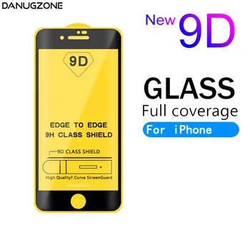 25PCS/Daudz iPhone 12 Mini 11 Pro X XS 7 8 6 6S Plus Max XR 9D Rūdīts Stikls Pilna Ekrāna Aizsargs, Rūdīts Stikls Filmu Vāciņu