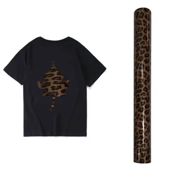 25x300cm 1 Rullis Leopard Siltuma Pārneses Vinila Vairāku Grupu Dzelzs-par HTV Līmi Papīra Lapu Apģērbs, T-Kreklu DIY #N3