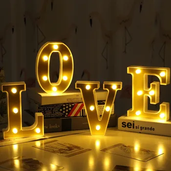 26 Burti Silts LED Nakts Gaisma Telts Zīme Alfabēta Lampas Dzimšanas dienu, Jaunais Gads, Valentīna Diena Apdare