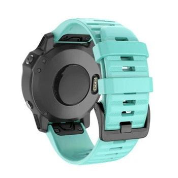 26mm Silikona Watchband Wriststrap par Garmin Fenix 6X 6 6S Pro 5X 5 5S Plus 3 3HR Skatīties Aproce Viegli Fit Ātri Atbrīvot 20 22mm