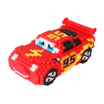 2900pcs Disney Cars Lightning McQueen Celtniecības Bloki mikro partices izglītības rotaļlietas, dāvanas bērniem