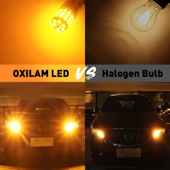 2gab 1156 Ba15s Bau15s 7440 Canbus LED Spuldzes Auto Pagrieziena Signāla Lampa priekš Mazda 6 3 CX-5 CX-3 CX-9 Honda Lexus Mitsubshi LED Gaismas