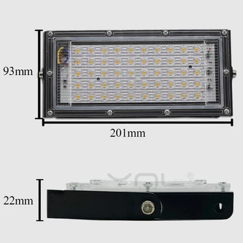 2gab 50W LED prožektors, Āra Apgaismojums 220V Spuldzi Augt Gaismas Ūdensizturīgs Atstarotājs Projecteur Exterieur Uzmanības Fokuss