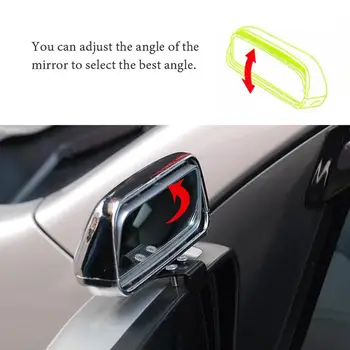 2gab Auto Spoguļi 360 Grādu Regulējams Platleņķa Sānu Atpakaļskata Spoguļi blind spot Snap ceļu autostāvvieta Autonoma atpakaļskata spogulis