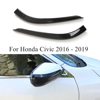 2gab Automašīnu Atpakaļskata Spogulis Anti-sadursmes Sloksnes ABS Oglekļa Šķiedras pret Skrāpējumiem Piederumi Honda Civic 2019 2018 2017 2016