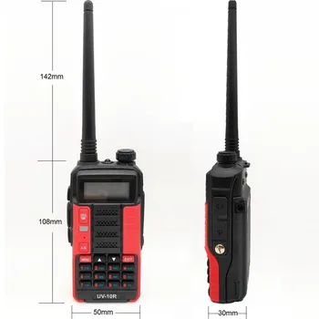 2GAB Baofeng UV-10R 10W Walkie Talkie Modernizētas UV-5R CB Ham Radio Stacijas VHF UHF Transīvers Radio Amatieru 2020 