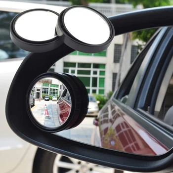 2gab Blind Spot Spogulis 360 Grādu Regulējams HD Stikla Platleņķa Apaļi Izliekta Spoguļa mirušo zonu drošības atpakaļskata spogulis
