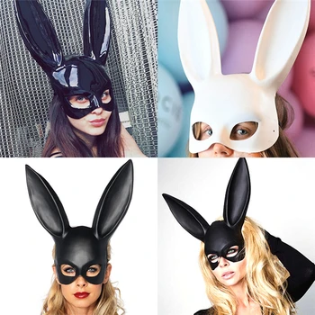 2gab Bunny girl Halloween Dāmas Truša Maska Puse, Bārs, Naktsklubs Kostīmu Truša Ausis Masku Festivāls Puse Matu Joslā Tērpa Dekori