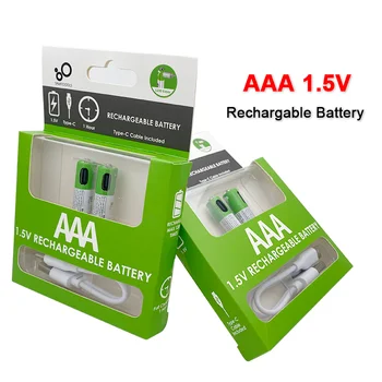 2gab/daudz 1.5 V AAA rechatgeable akumulatora 550mWh USB uzlādējams li-ion baterijas AAA Tālvadības bezvadu pele + Kabelis
