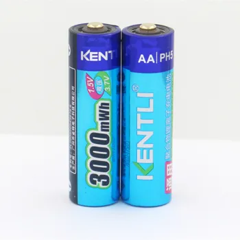 2gab/daudz KENTLI 1,5 V 3000mWh AA uzlādējamas Litija polimēru baterija Bezmaksas piegāde