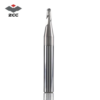 2gab/daudz ZCC.CT NM-2B volframa tērauds, 2 flauta bumbu deguna pārklājumu griešanas instrumenti, vara un alumīnija sakausējumu apstrādei