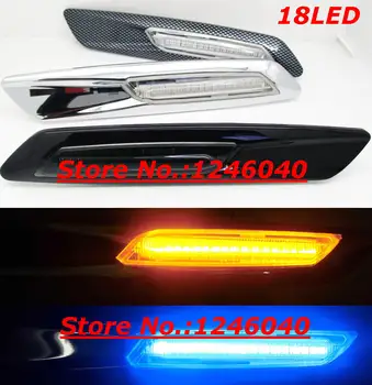 2GAB F10 Stils LED Spārnu Sānu Gabarītlukturi Gaisma, Pagrieziena signāla gaismu BMW E60 E61 E81 E82 E87 E88 E90 E91 E92 E93 W/Y/B 3colors