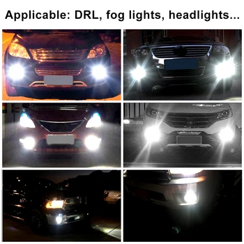 2GAB H1 LED Lukturu Automašīnas Braukšanas Spuldzes Super Spilgti Balta COB LED Auto Lukturis Galvas Gaismas Lampa Auto Miglas Lukturi Ultra Balts