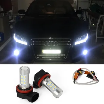 2gab H8, H11 dienas gaitas lukturi LED Projektors, Miglas lukturi Nav Kļūdas Par Audi Q3 Q5 SQ5 A1 A4 A5 S5 A6 TT Dienas Gaismas lukturi