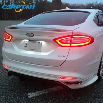 2GAB LED Aizmugurējie Miglas Lukturi Ford Fusion Mondeo 2013 - 2017 2018 Auto LED Bufera Gaisma Bremžu Gaisma, Pagrieziena Signāla Indikators Atstarotājs