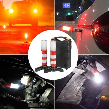 2gab LED Automašīnas Avārijas Brīdinājuma Gaismiņa Satiksmes Drošības Signāls, Lampu Gaismas Barikādes Lampām, Ceļa Flash Bākas, Signālugunis Drošības