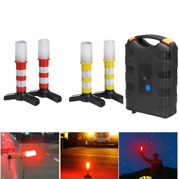 2gab LED Automašīnas Avārijas Brīdinājuma Gaismiņa Satiksmes Drošības Signāls, Lampu Gaismas Barikādes Lampām, Ceļa Flash Bākas, Signālugunis Drošības