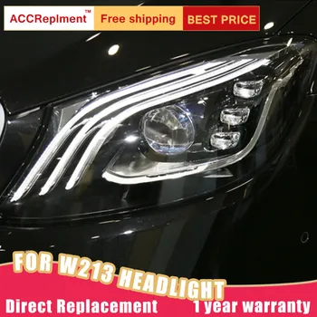 2gab LED priekšējie Lukturi Benz E-Klases W213 2016-2020 led auto gaismas Eņģeļa acis ksenona HID KOMPLEKTS, Miglas lukturi, LED Dienas Gaitas Gaismas