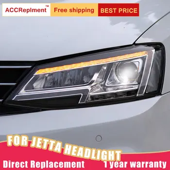 2gab LED priekšējie Lukturi VW Jetta 2012-2018 led auto gaismas Eņģeļa acis, VISI LED Miglas lukturi LED Dienas Gaitas Lukturi