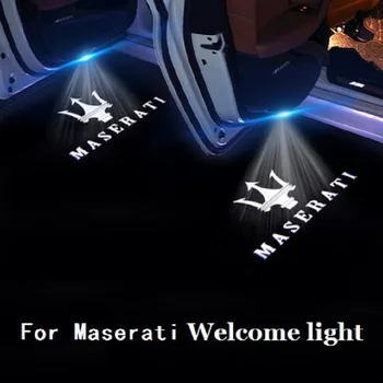 2gab Logo Projektoru Gaismas Maserati Quattroporte Levante Maserati Ghibli Logo Pieklājīgi Gaismas Laipni LED Auto Durvju Lighgt