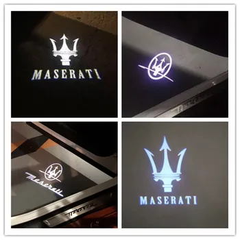 2gab Logo Projektoru Gaismas Maserati Quattroporte Levante Maserati Ghibli Logo Pieklājīgi Gaismas Laipni LED Auto Durvju Lighgt